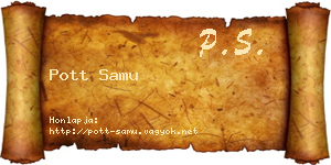 Pott Samu névjegykártya
